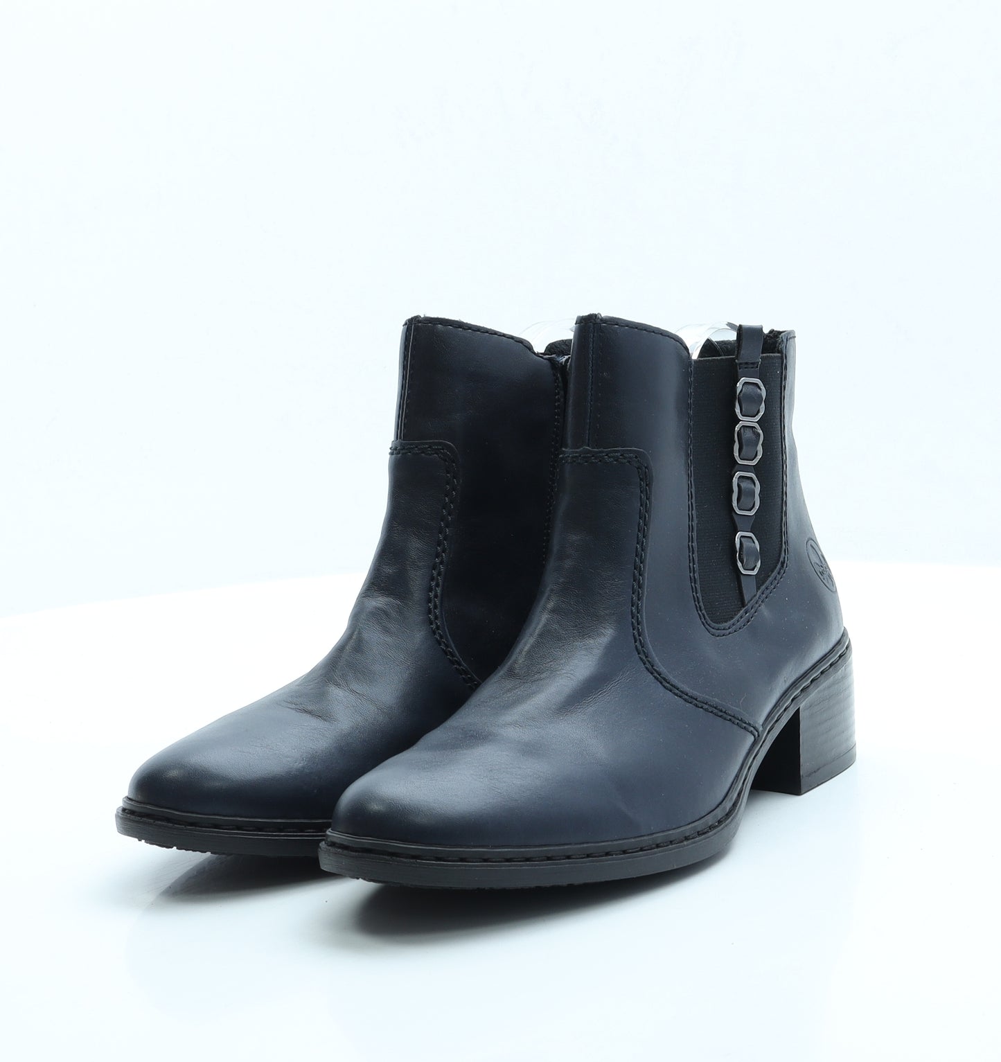 Rieker Womens Blue Faux Leather Chelsea Boot UK 7 EUR 40