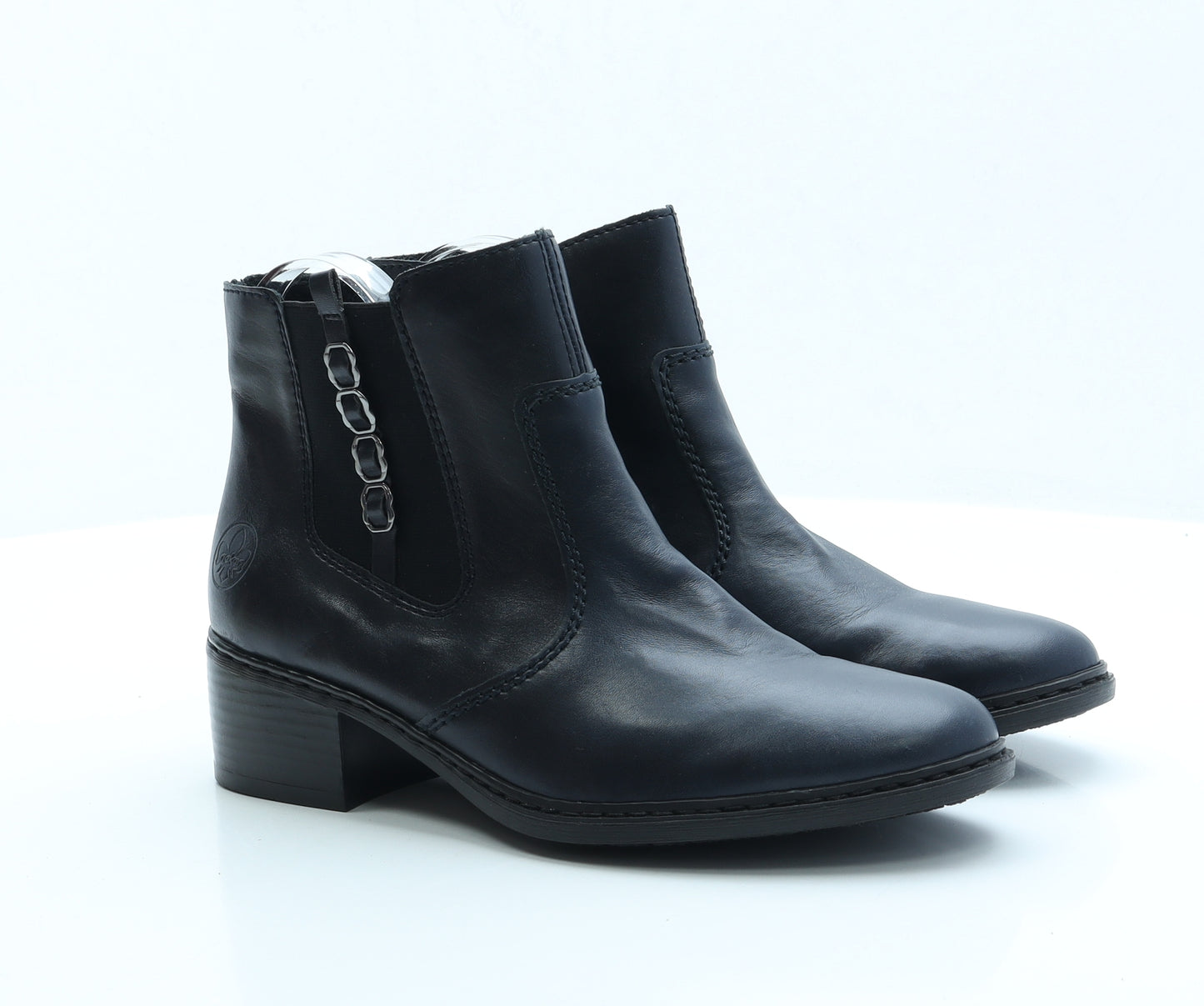 Rieker Womens Blue Faux Leather Chelsea Boot UK 7 EUR 40