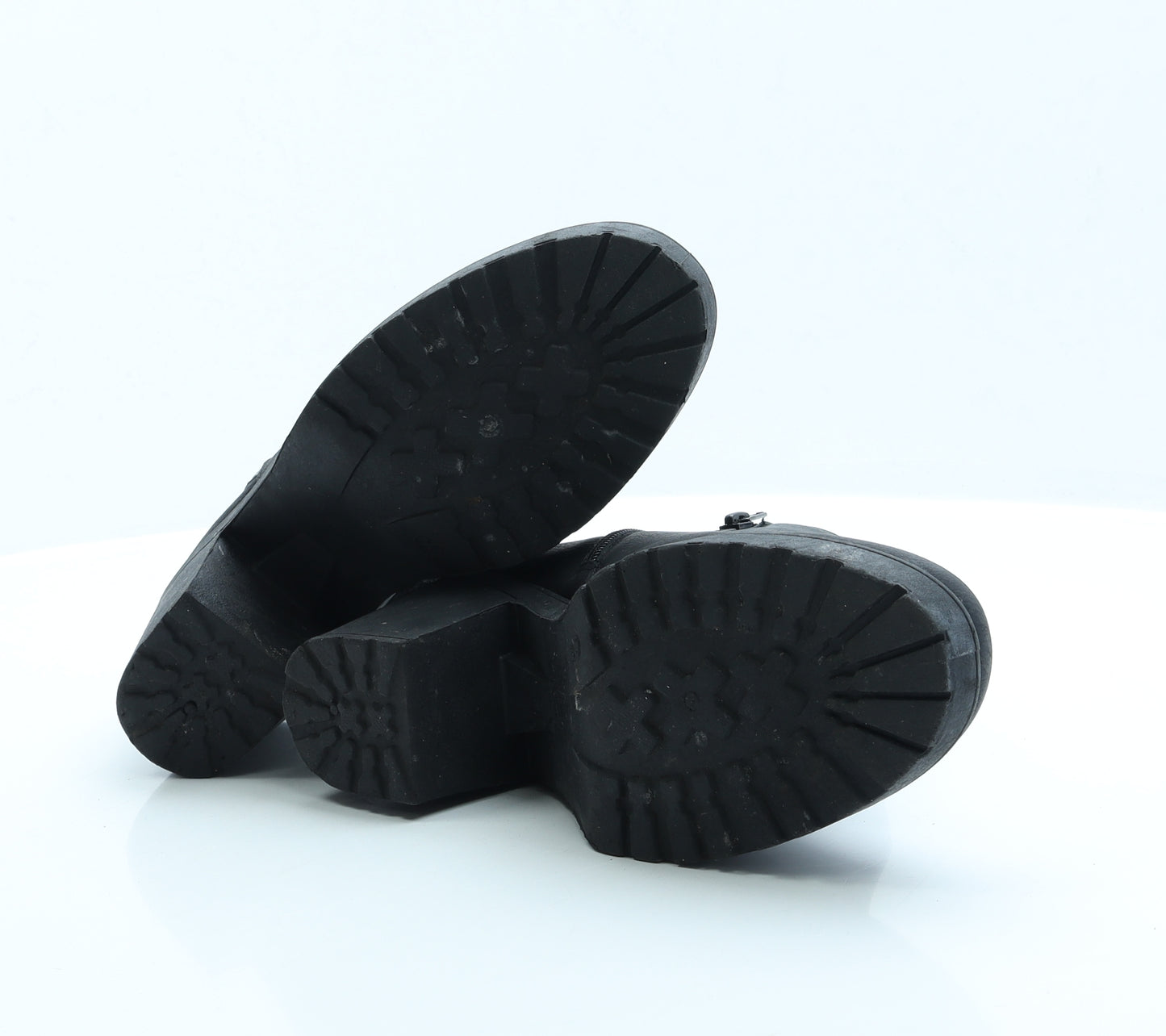 Boohoo Womens Black Faux Leather Bootie Boot UK 6 EUR 39