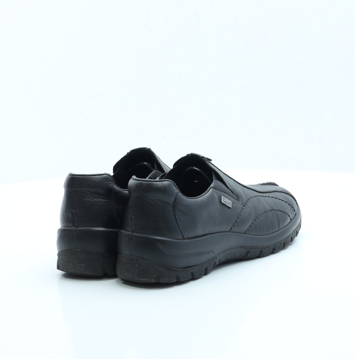 Rieker Womens Black Faux Leather Slip On Flat UK 4 EUR 37