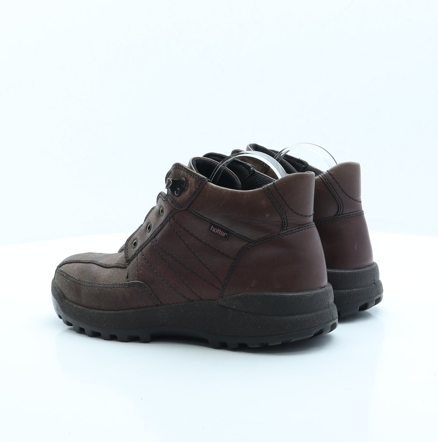 Hotter Mens Brown Faux Leather Combat Boot UK 7.5