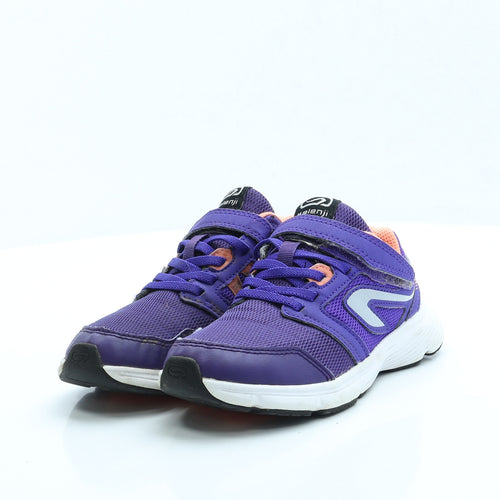 DECATHLON Girls Purple Fabric Trainer UK 13