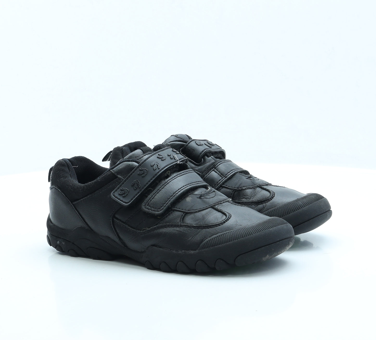 NEXT Boys Black Faux Leather Trainer UK 4 - School