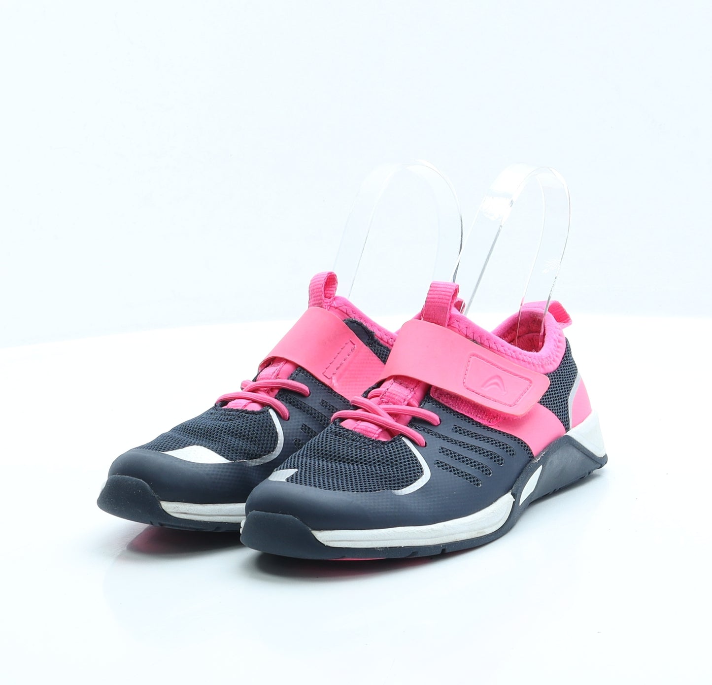 Clarks Girls Pink Fabric Trainer UK 12