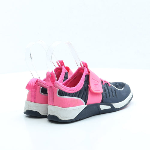 Clarks Girls Pink Fabric Trainer UK 12