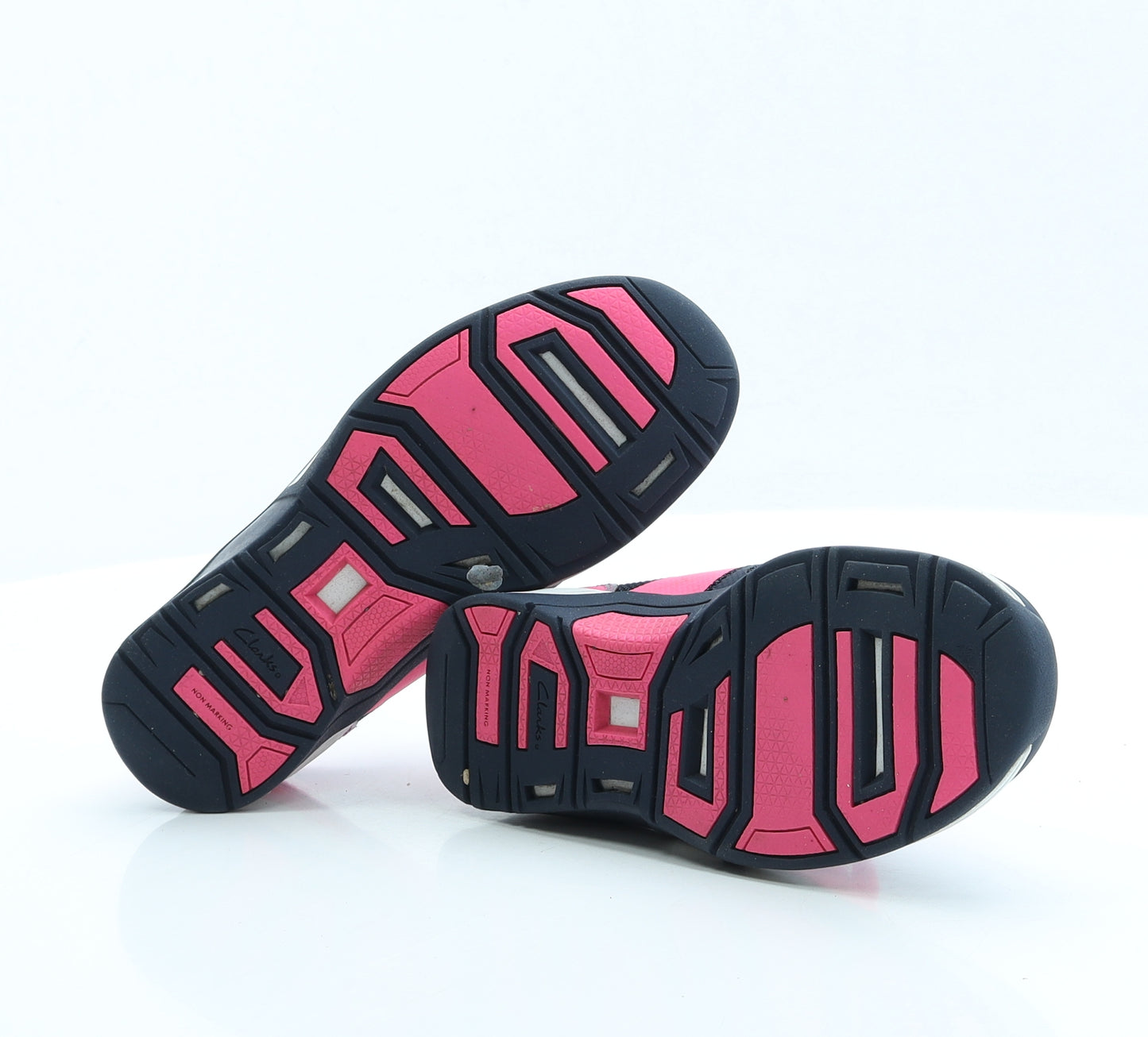 Clarks Girls Pink Fabric Trainer UK 12