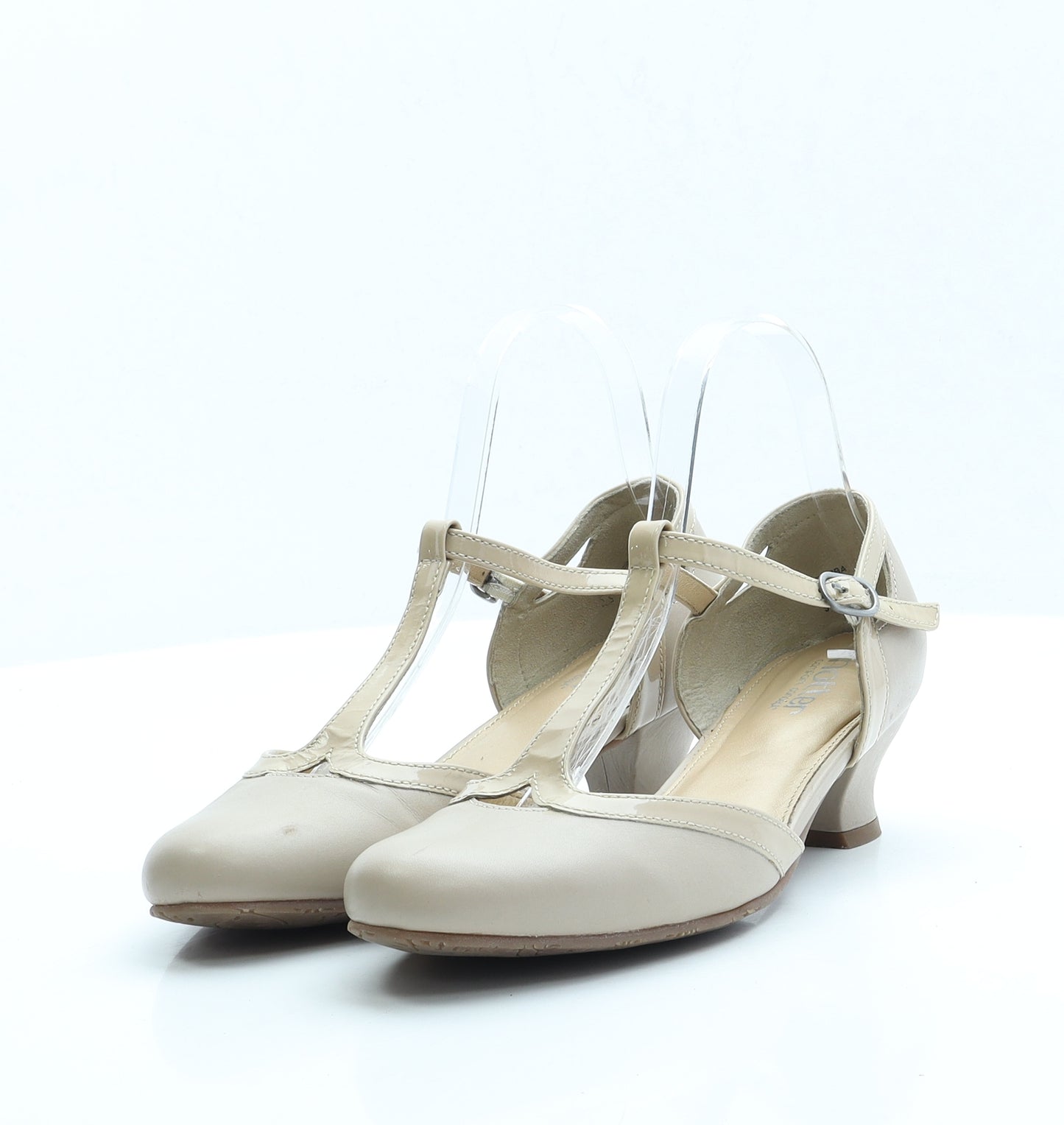 Hotter Womens Beige Polyester Court Heel UK 5 EUR 38 US 7