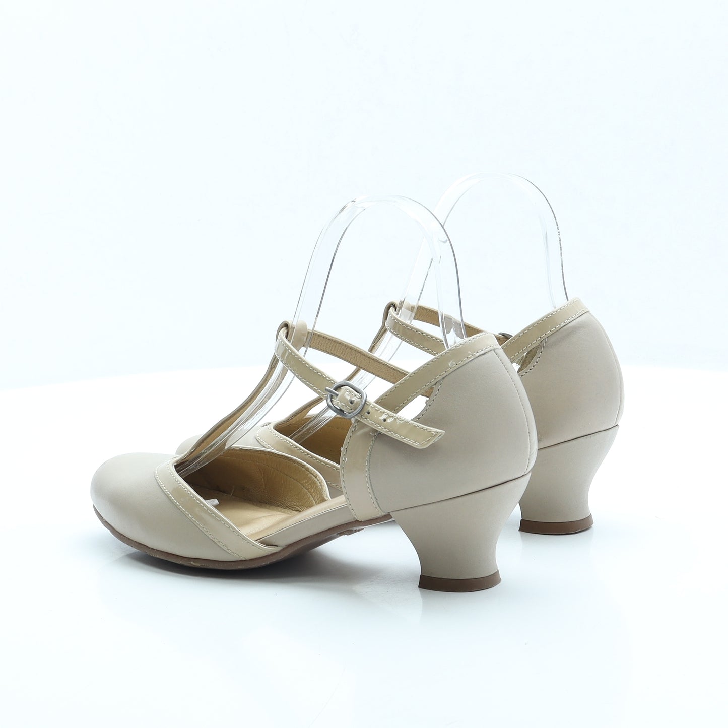 Hotter Womens Beige Polyester Court Heel UK 5 EUR 38 US 7