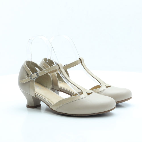 Hotter Womens Beige Polyester Court Heel UK 5 EUR 38 US 7