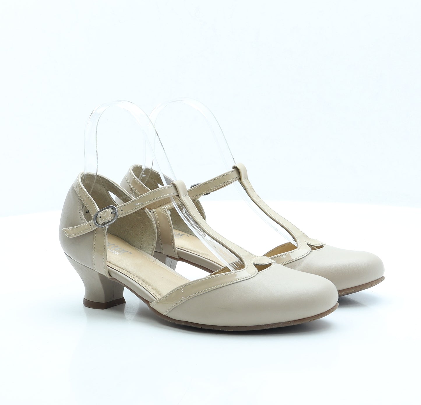 Hotter Womens Beige Polyester Court Heel UK 5 EUR 38 US 7