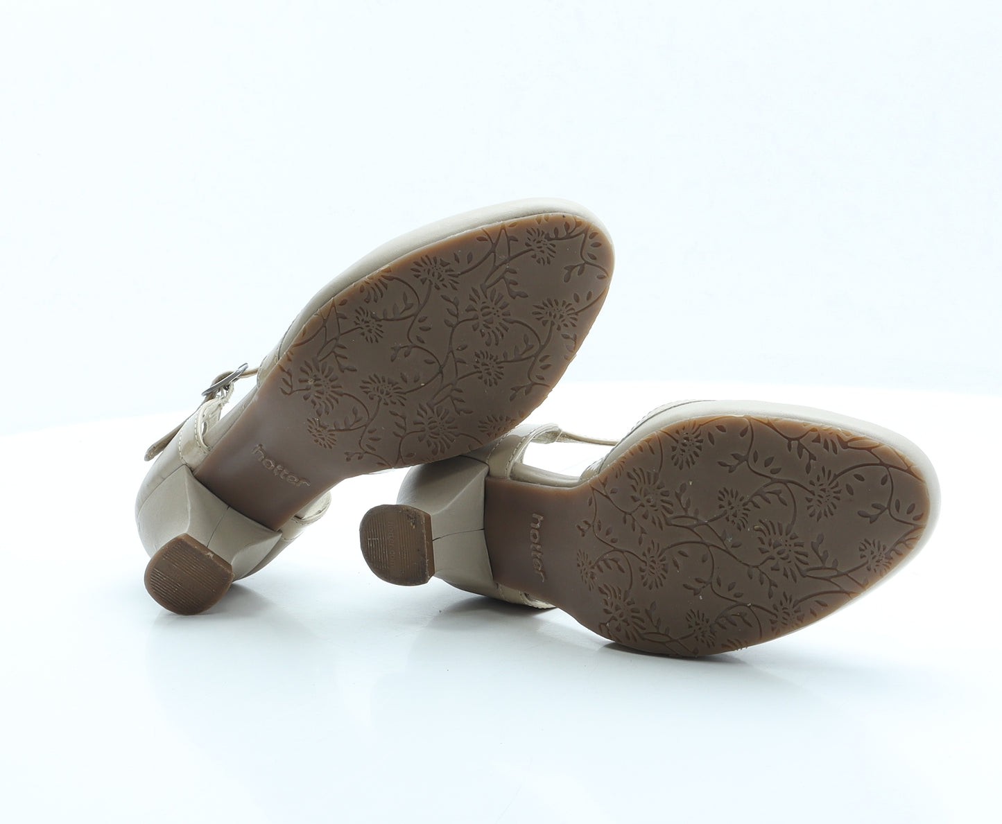 Hotter Womens Beige Polyester Court Heel UK 5 EUR 38 US 7