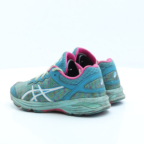 ASICS Boys Green Fabric Trainer UK 1.5