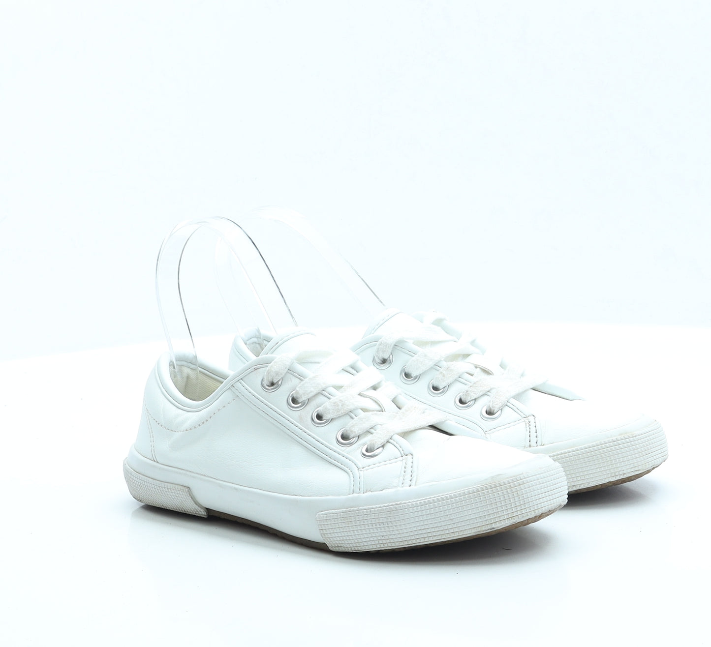 Marks and Spencer Womens Ivory Polyester Trainer UK 3