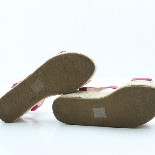 Topshop Womens Pink Polyester Strappy Sandal UK 3 EUR 36