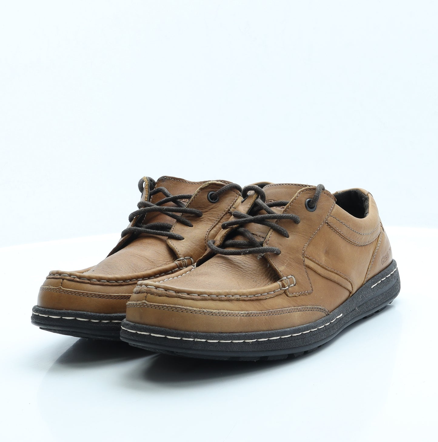 Hush Puppies Mens Brown Polyester Boat Shoe Casual UK 10