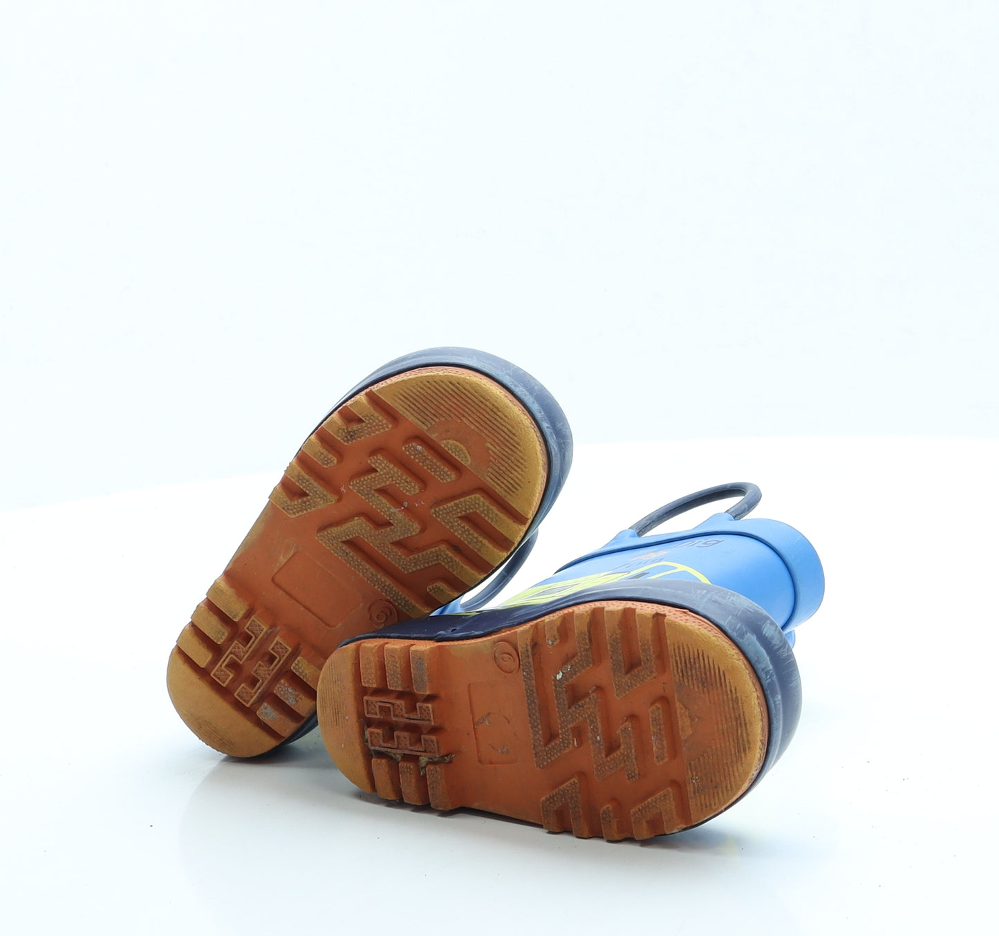 F&F Boys Yellow Rubber Wellies Boot UK 6 - Digger