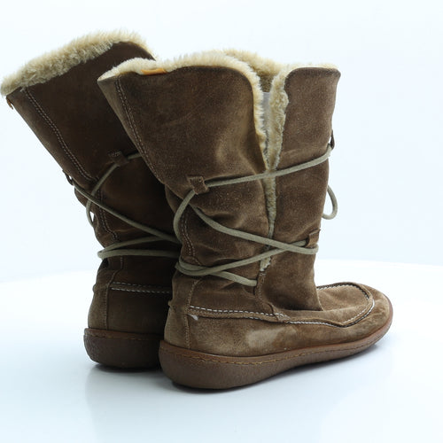Camper Womens Brown Faux Suede Shearling Style Boot UK 6 EUR 39