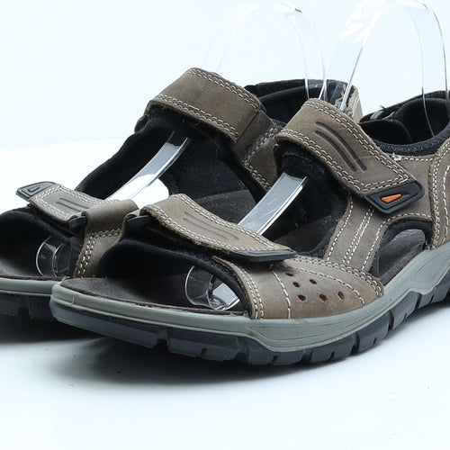 Pavers Mens Brown Faux Suede Slip On Sandal UK 10 EUR 43