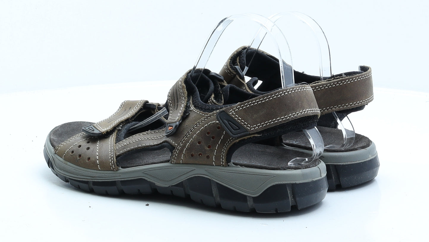 Pavers Mens Brown Faux Suede Slip On Sandal UK 10 EUR 43