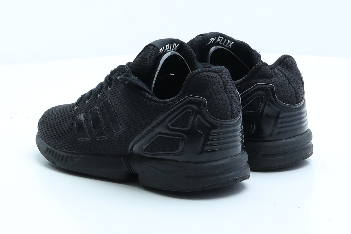 adidas Boys Black Striped Polyester Trainer UK 1 EUR 33