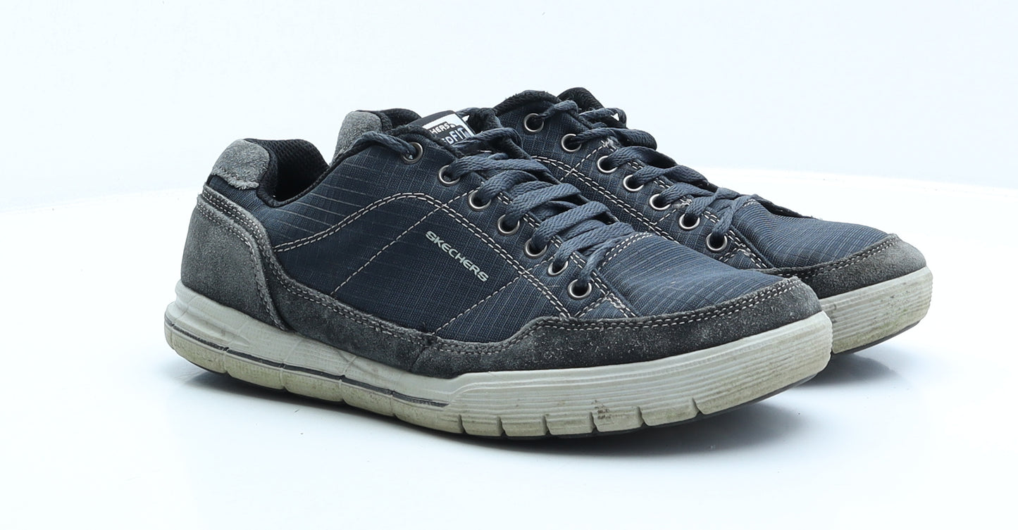 Skechers Mens Blue Polyester Trainer UK 7 EUR 41