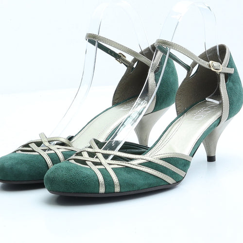 Caia Womens Green Faux Suede Strappy Heel UK 7 EUR 40