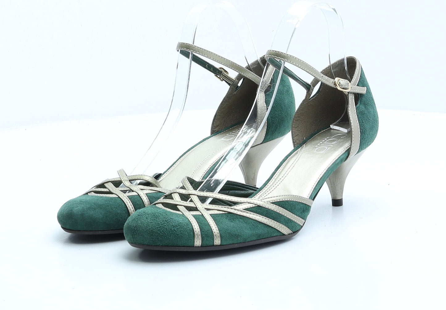 Caia Womens Green Faux Suede Strappy Heel UK 7 EUR 40