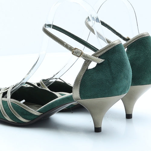 Caia Womens Green Faux Suede Strappy Heel UK 7 EUR 40