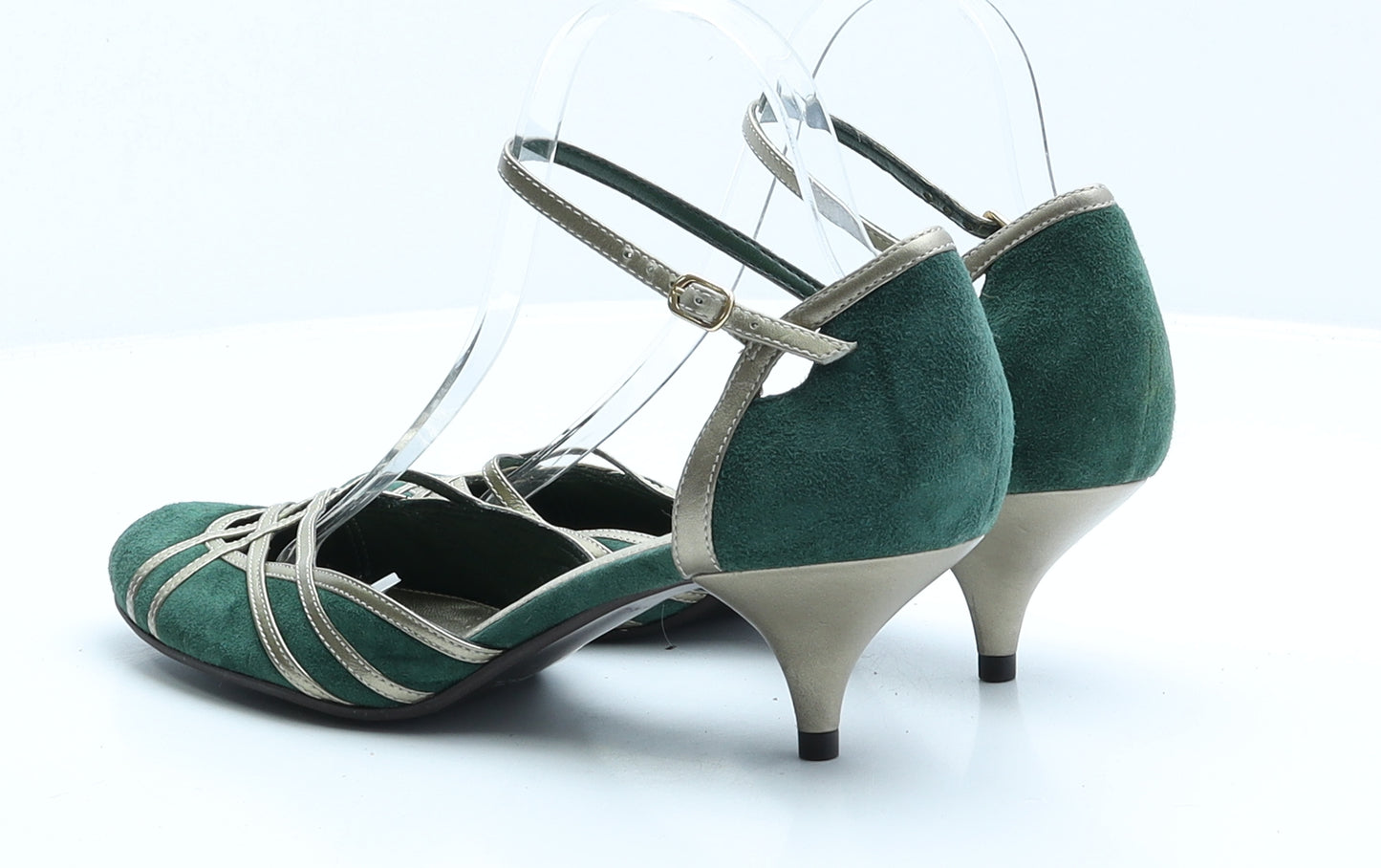 Caia Womens Green Faux Suede Strappy Heel UK 7 EUR 40
