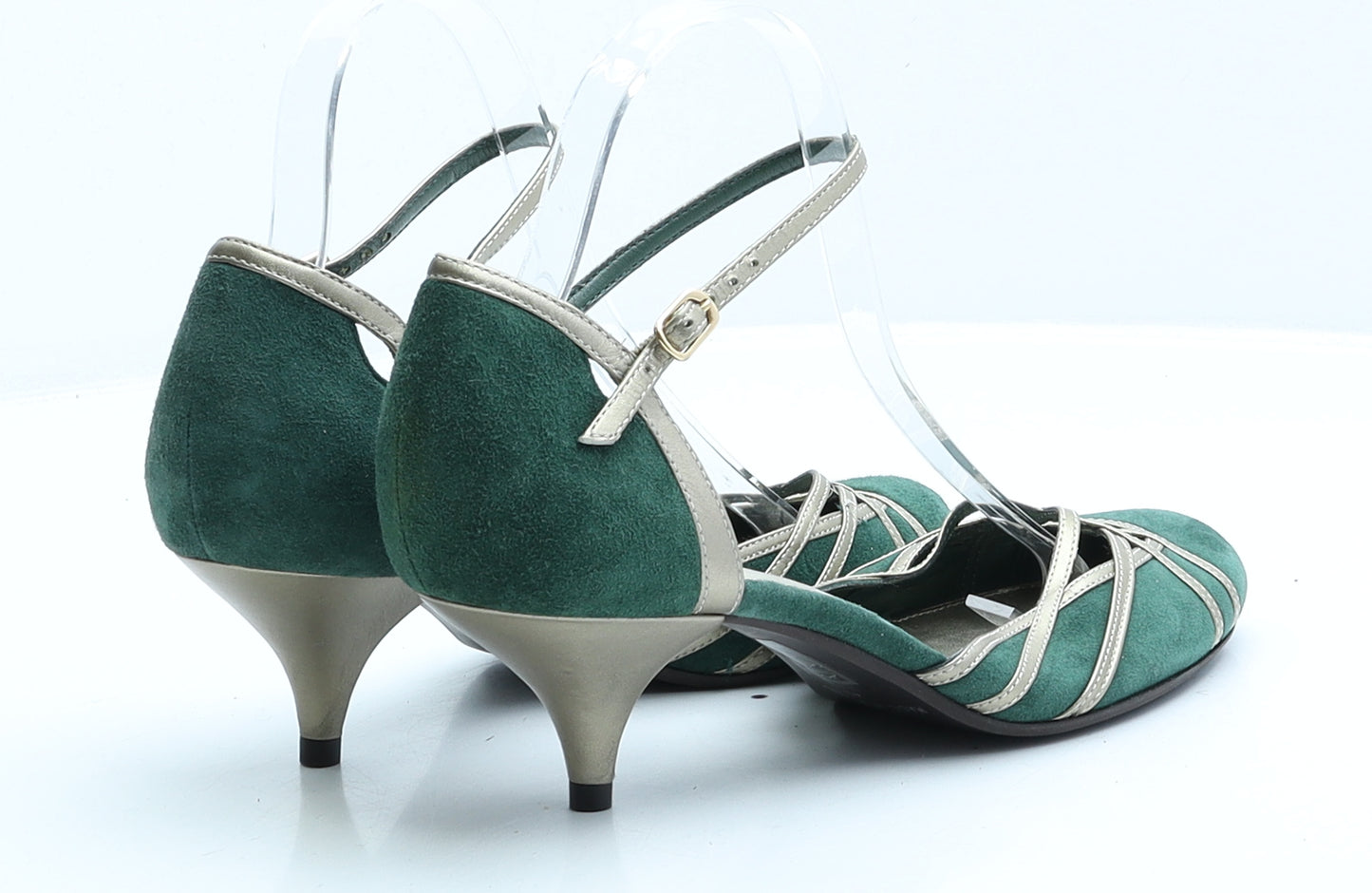 Caia Womens Green Faux Suede Strappy Heel UK 7 EUR 40