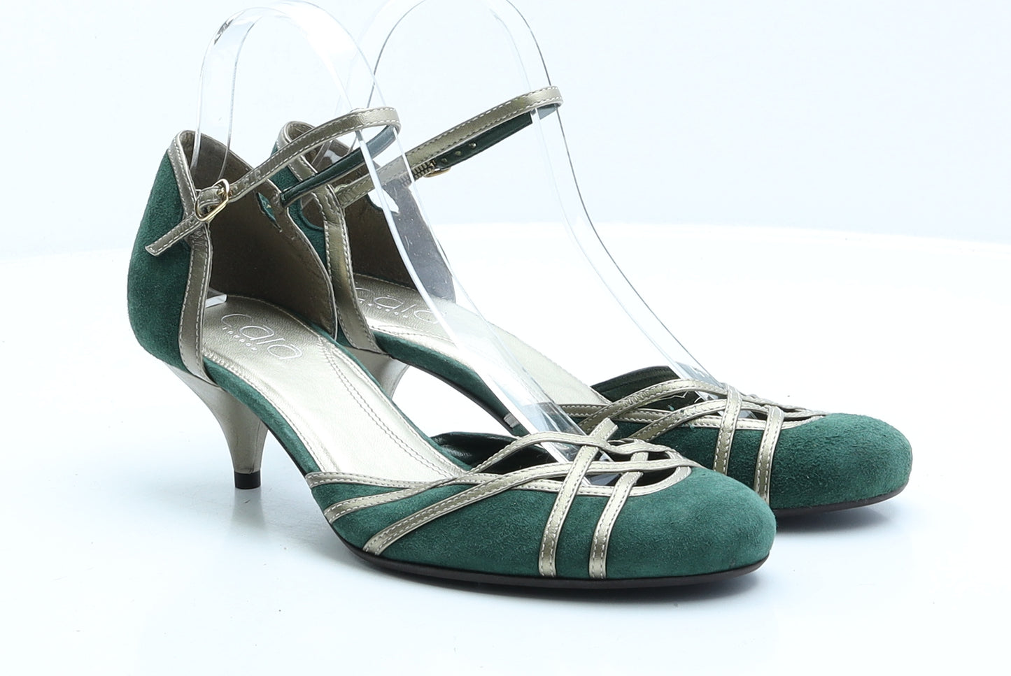 Caia Womens Green Faux Suede Strappy Heel UK 7 EUR 40