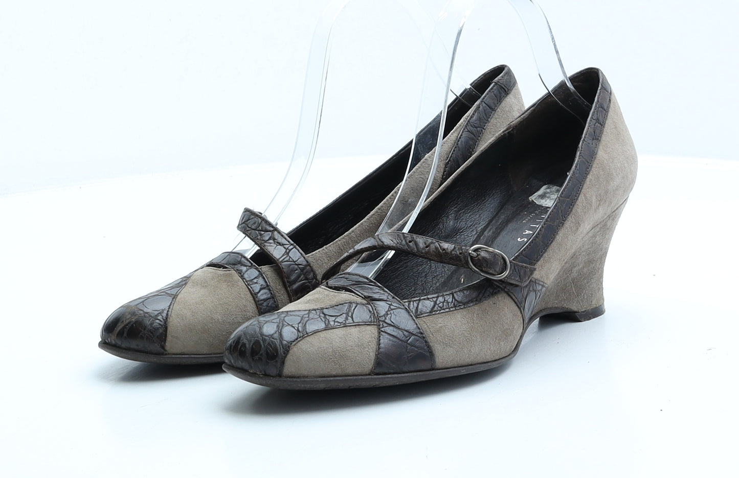 Hispanitas Womens Beige Faux Suede Platform Heel UK 6 EUR 39