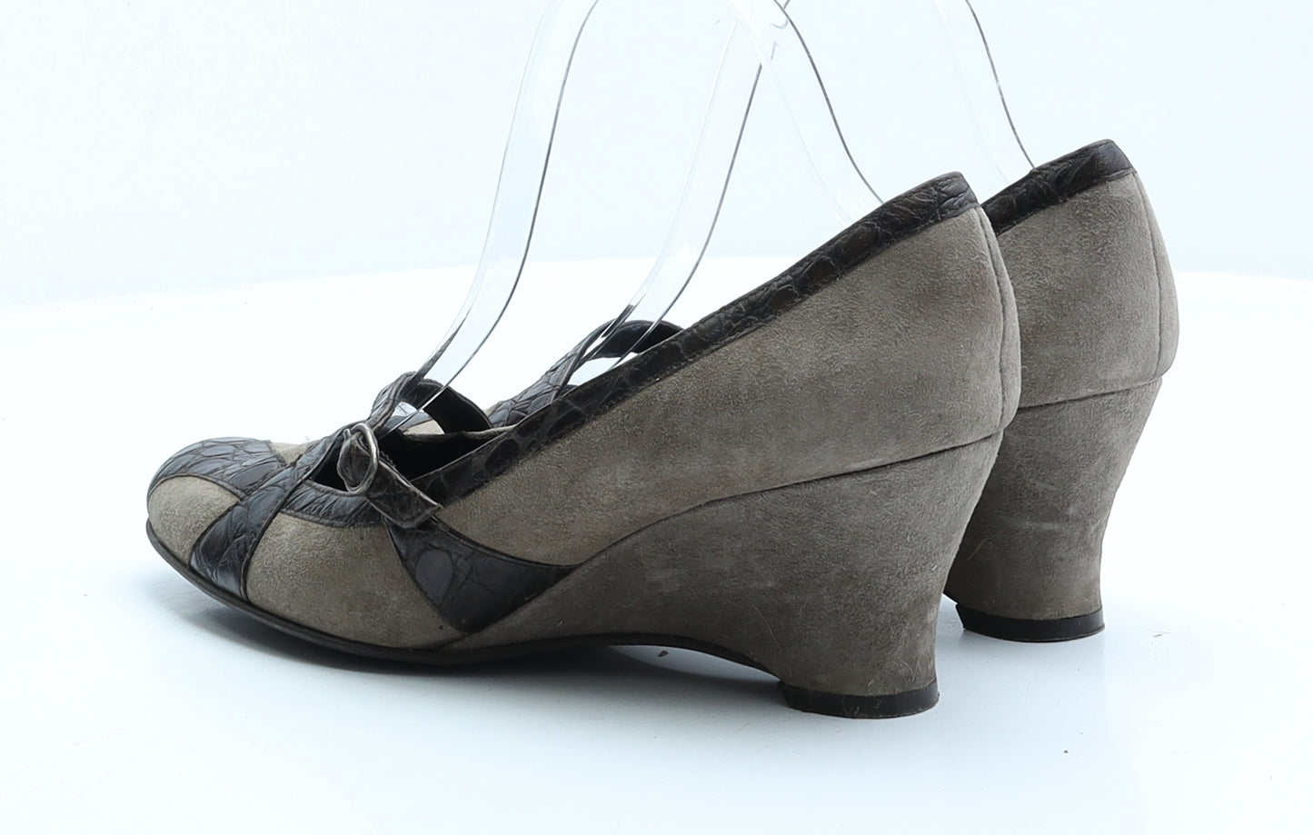 Hispanitas Womens Beige Faux Suede Platform Heel UK 6 EUR 39
