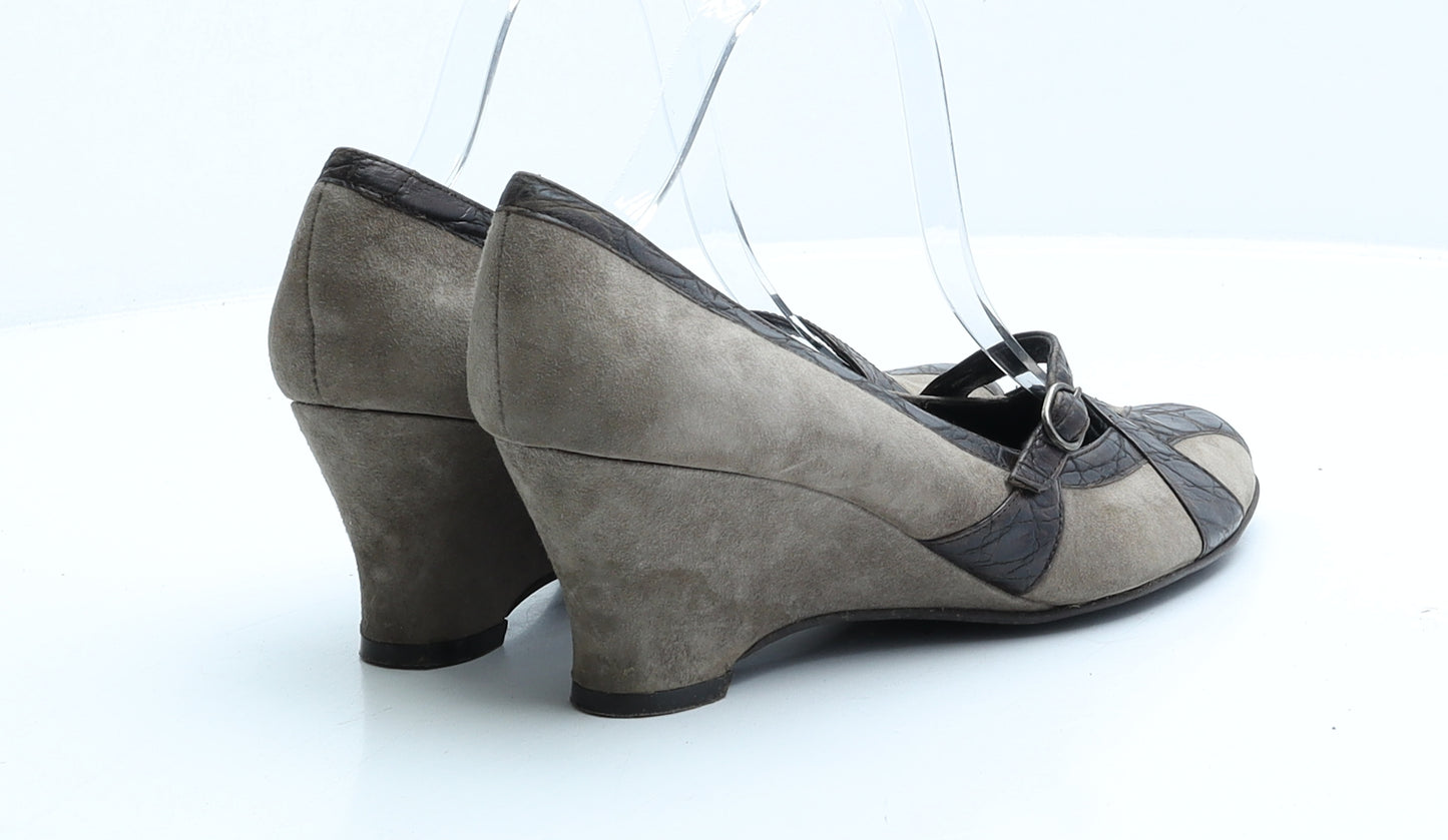 Hispanitas Womens Beige Faux Suede Platform Heel UK 6 EUR 39