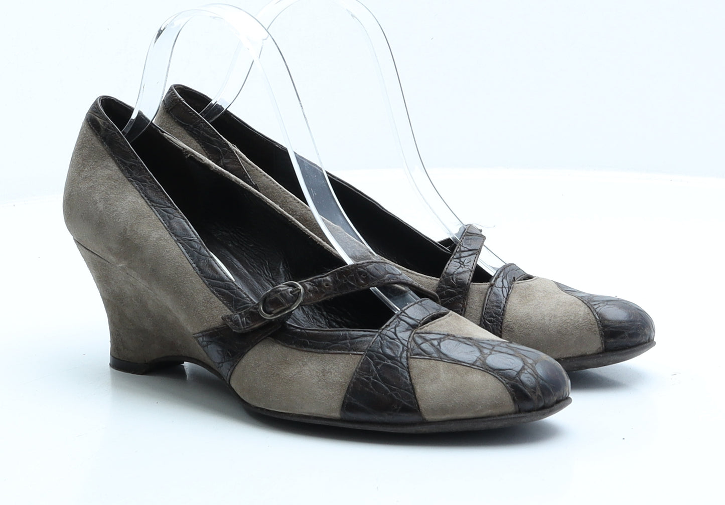 Hispanitas Womens Beige Faux Suede Platform Heel UK 6 EUR 39