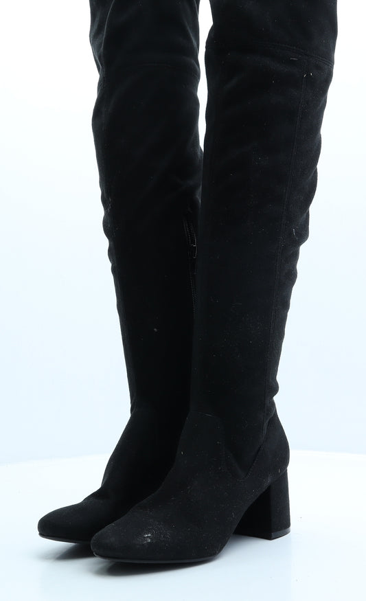 Atmosphere Womens Black Faux Suede Bootie Boot UK 4 EUR 37