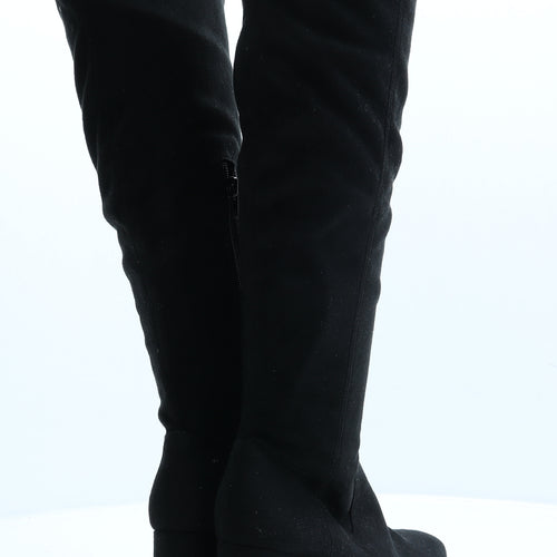 Atmosphere Womens Black Faux Suede Bootie Boot UK 4 EUR 37