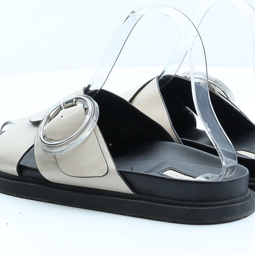 Topshop Womens Pink Faux Leather Slip On Sandal UK 5 EUR 38