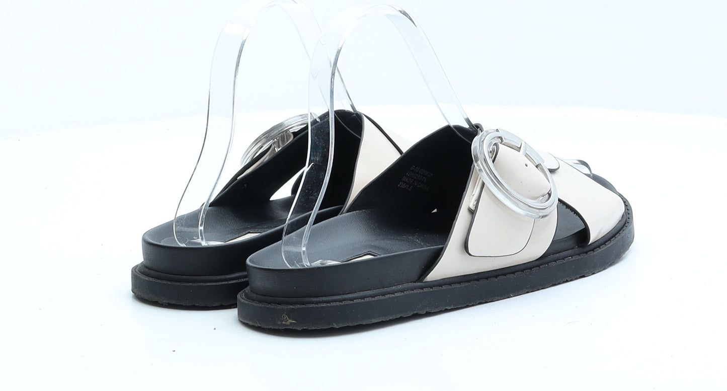 Topshop Womens Pink Faux Leather Slip On Sandal UK 5 EUR 38
