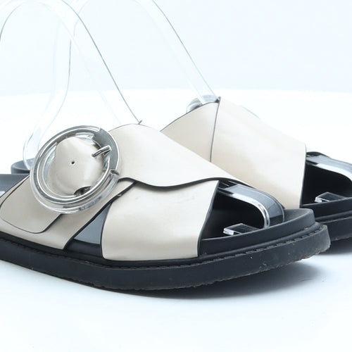 Topshop Womens Pink Faux Leather Slip On Sandal UK 5 EUR 38