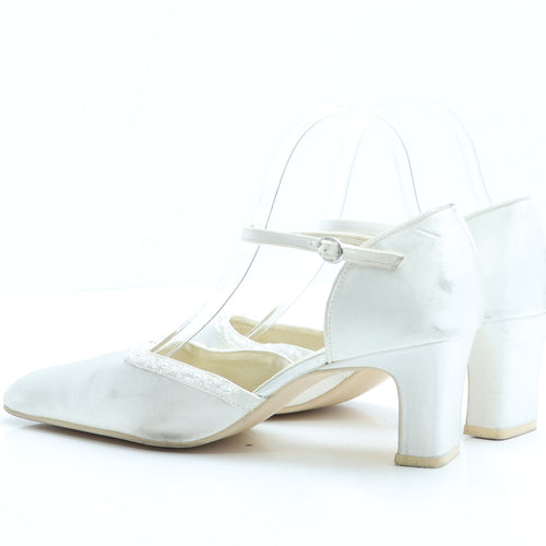 BHS Womens Ivory Polyester D'Orsay Heel UK 7 EUR 40 - Wedding Collection