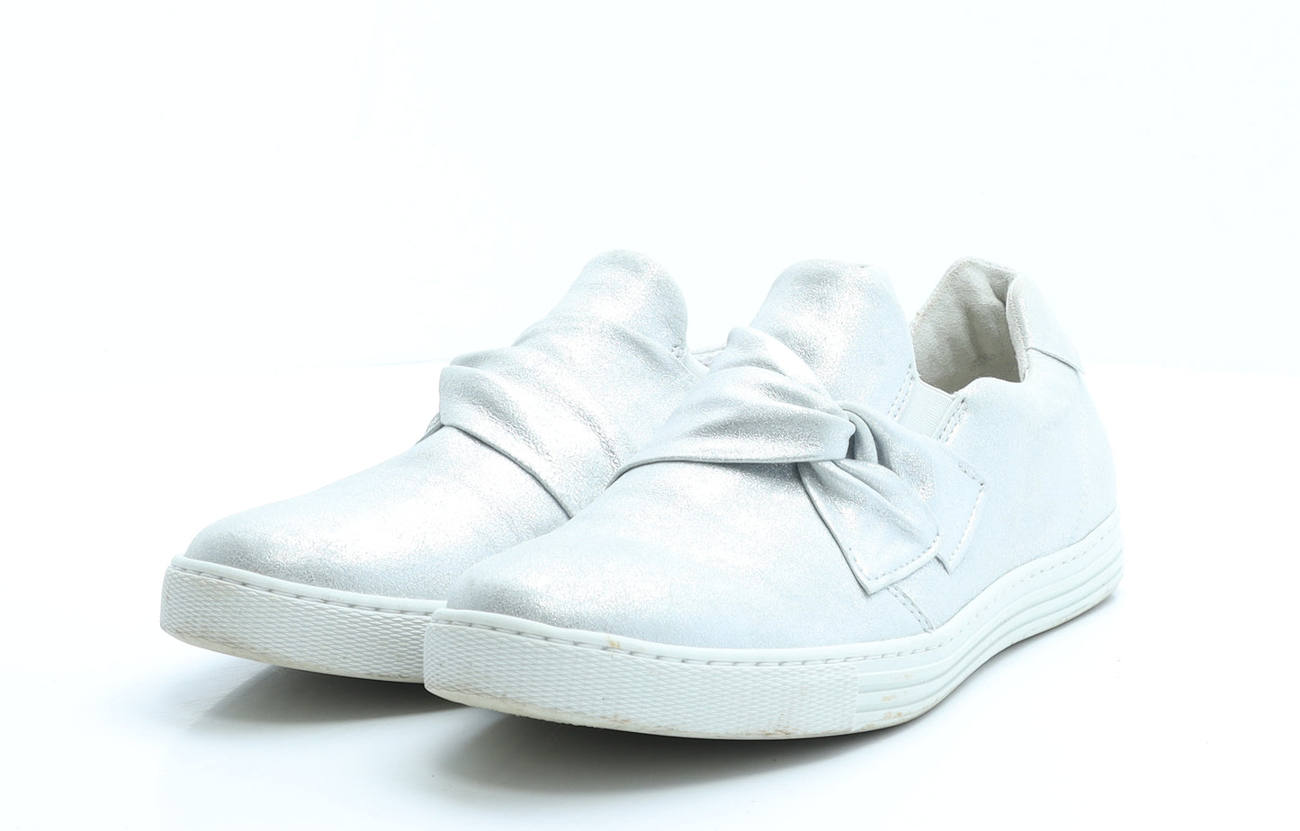 Gabor Womens Silver Polyester Loafer Flat UK 8 EUR 39