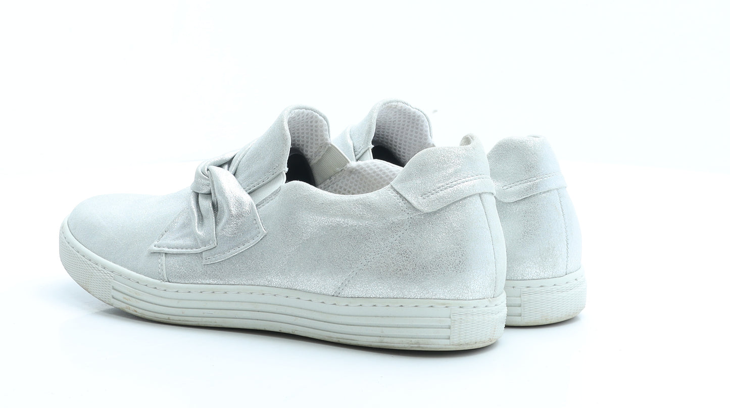 Gabor Womens Silver Polyester Loafer Flat UK 8 EUR 39