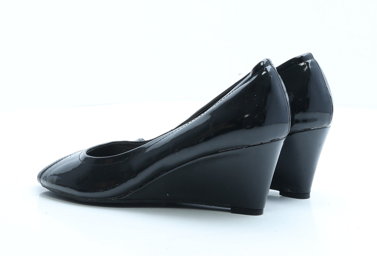 Dunnes Stores Womens Black Vinyl Court Heel UK 6 EUR 39