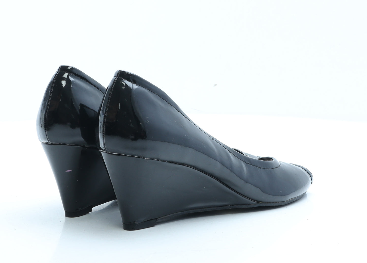 Dunnes Stores Womens Black Vinyl Court Heel UK 6 EUR 39