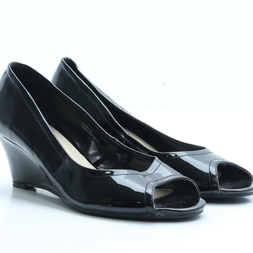 Dunnes Stores Womens Black Vinyl Court Heel UK 6 EUR 39
