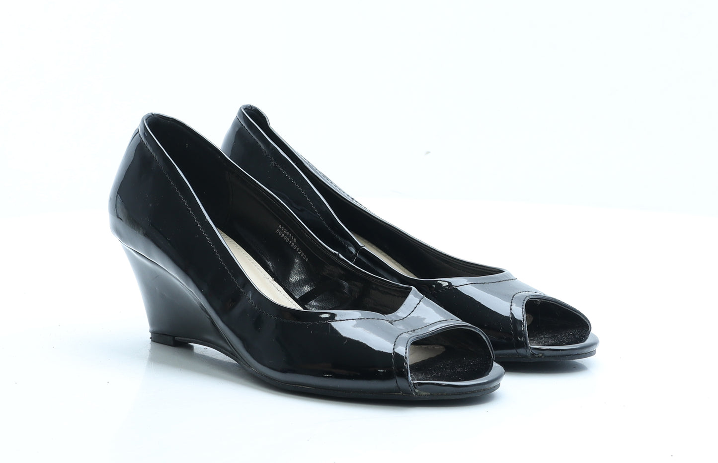 Dunnes Stores Womens Black Vinyl Court Heel UK 6 EUR 39