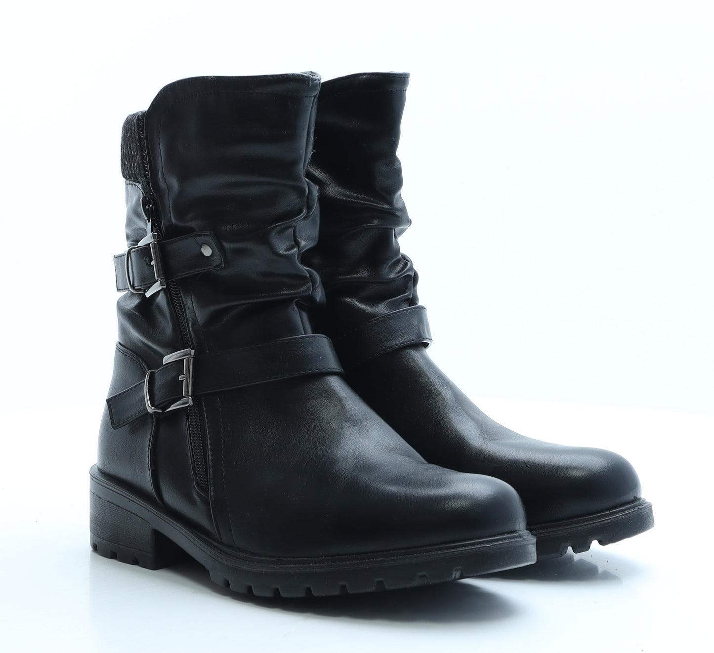 Lilley Womens Black Polyester Slip On Boot UK 7 EUR 40