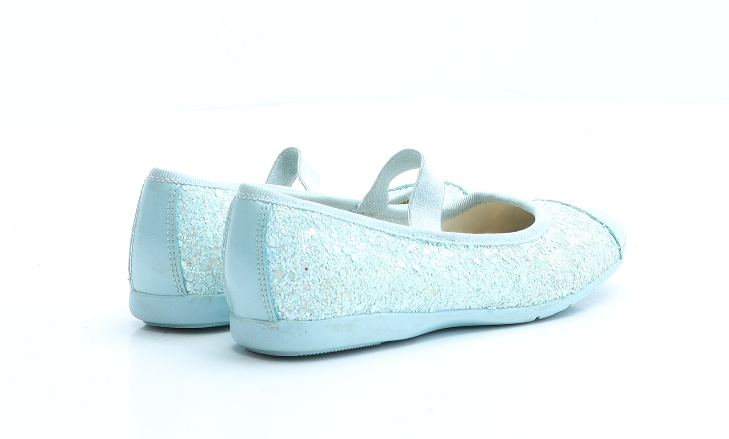 Clarks Girls Blue Polyester Ballet Flat UK 10.5