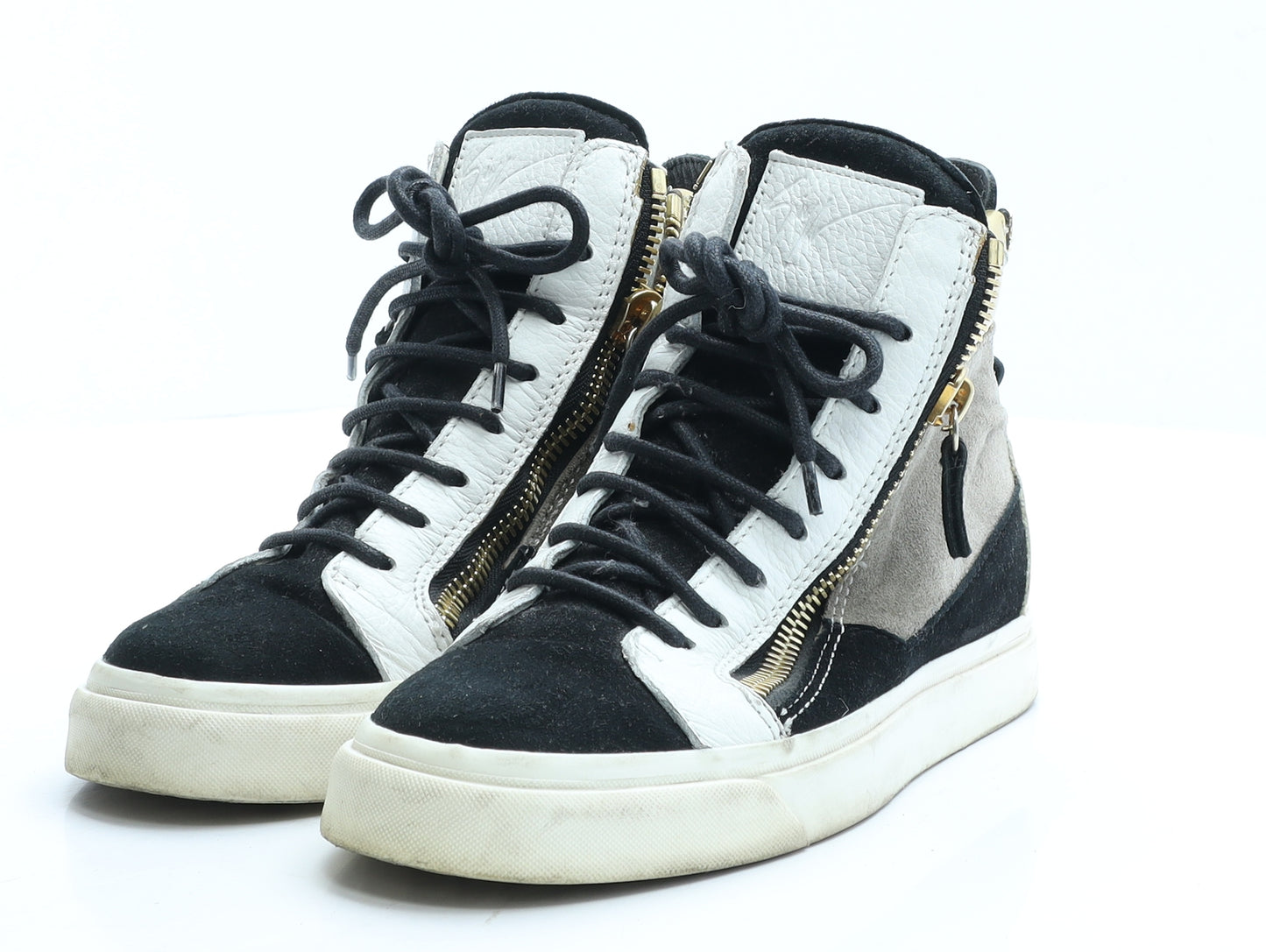 Giuseppe Zanotti Womens Black Colourblock Polyester Trainer UK 3 EUR 36 - Made in Italy